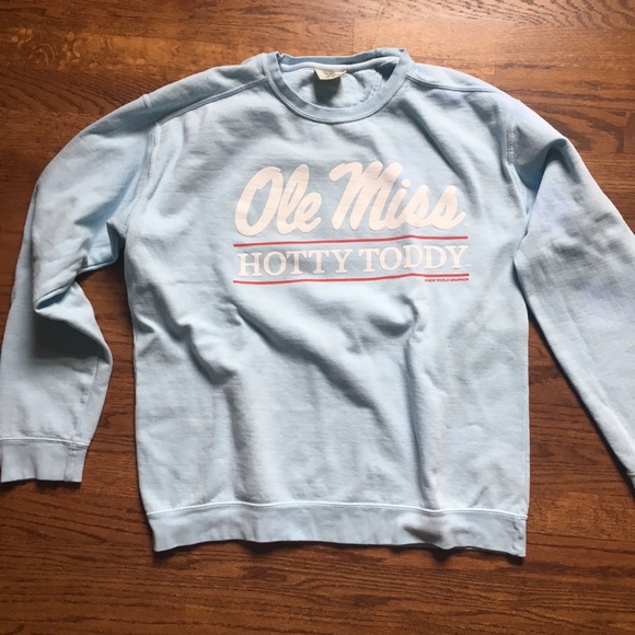 Comfort Colors Tops Ole Miss Hotty Toddy Sweatshirt Light Blue